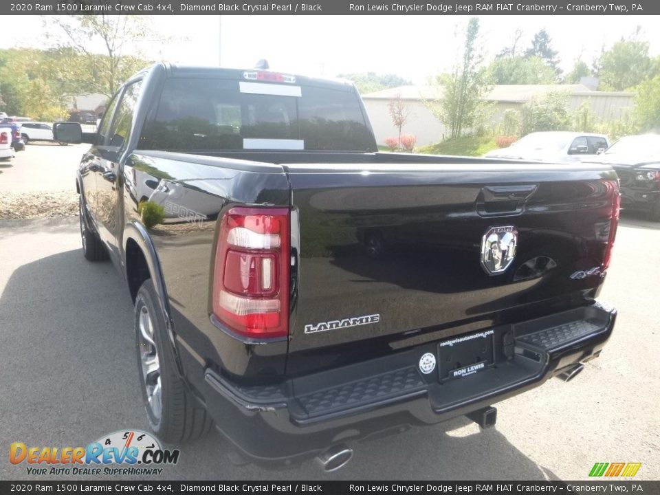 2020 Ram 1500 Laramie Crew Cab 4x4 Diamond Black Crystal Pearl / Black Photo #3
