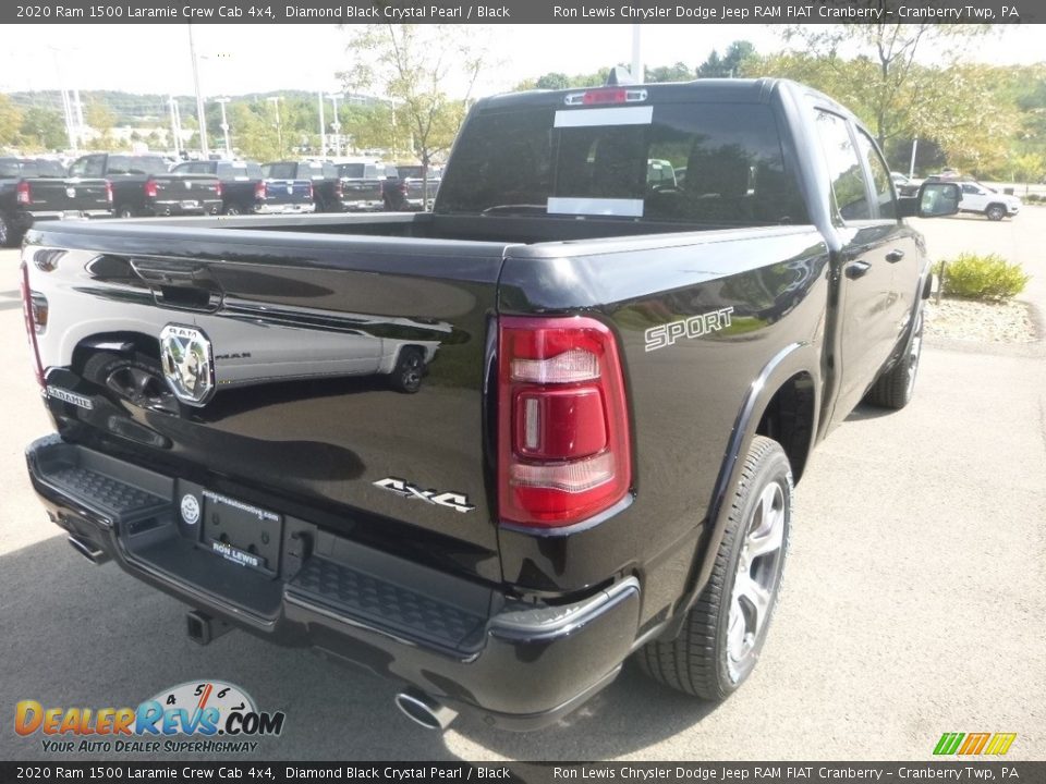2020 Ram 1500 Laramie Crew Cab 4x4 Diamond Black Crystal Pearl / Black Photo #5