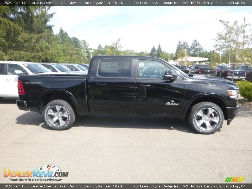 Diamond Black Crystal Pearl 2020 Ram 1500 Laramie Crew Cab 4x4 Photo #6