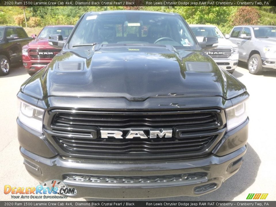 2020 Ram 1500 Laramie Crew Cab 4x4 Diamond Black Crystal Pearl / Black Photo #8