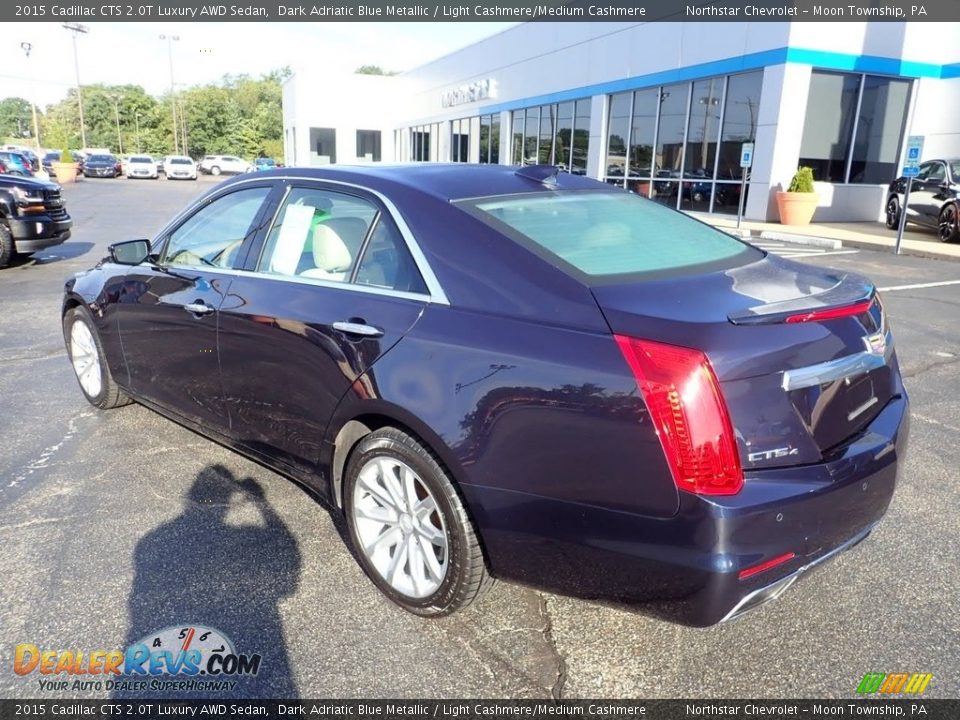 2015 Cadillac CTS 2.0T Luxury AWD Sedan Dark Adriatic Blue Metallic / Light Cashmere/Medium Cashmere Photo #4