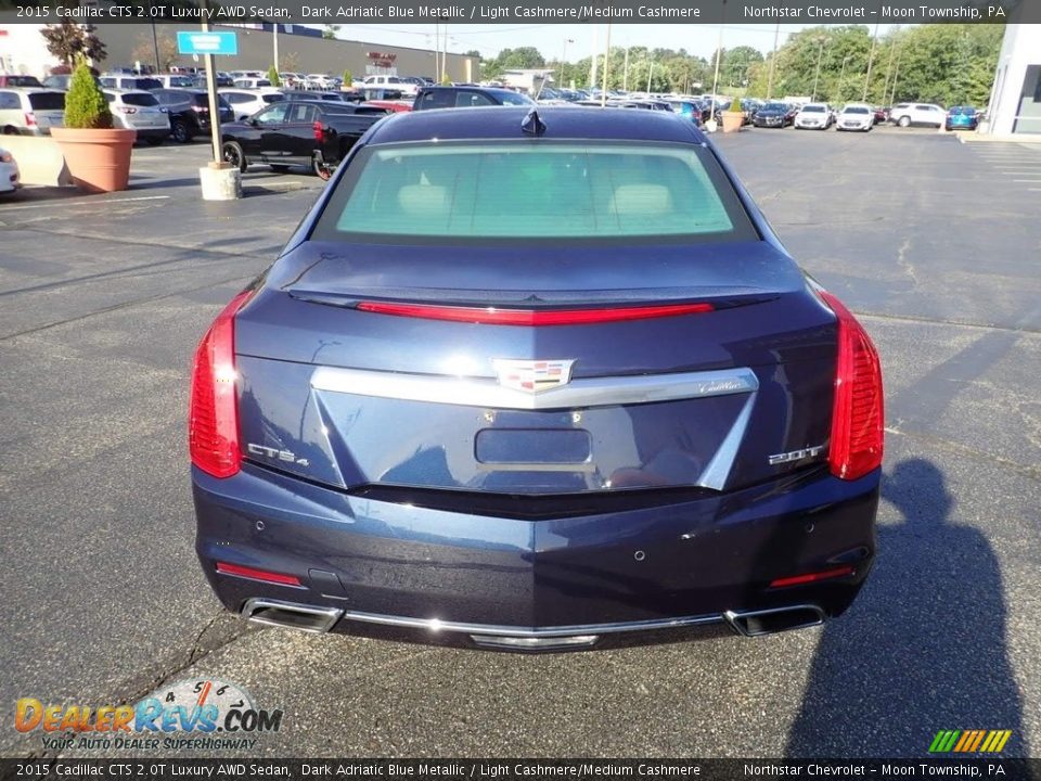 2015 Cadillac CTS 2.0T Luxury AWD Sedan Dark Adriatic Blue Metallic / Light Cashmere/Medium Cashmere Photo #6