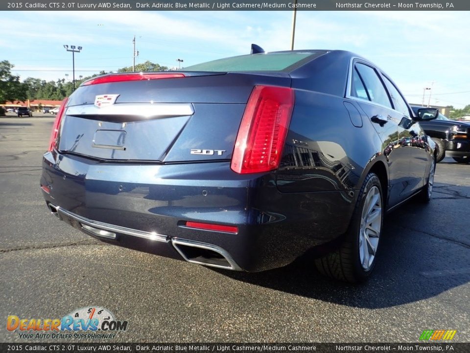 2015 Cadillac CTS 2.0T Luxury AWD Sedan Dark Adriatic Blue Metallic / Light Cashmere/Medium Cashmere Photo #8
