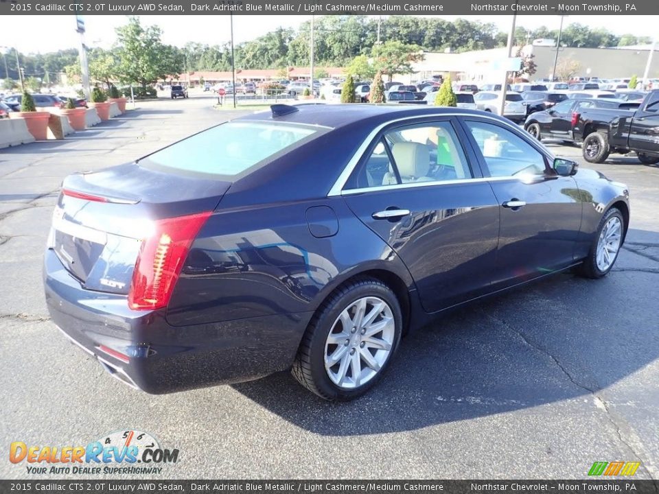 2015 Cadillac CTS 2.0T Luxury AWD Sedan Dark Adriatic Blue Metallic / Light Cashmere/Medium Cashmere Photo #9