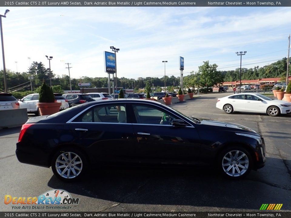 2015 Cadillac CTS 2.0T Luxury AWD Sedan Dark Adriatic Blue Metallic / Light Cashmere/Medium Cashmere Photo #10
