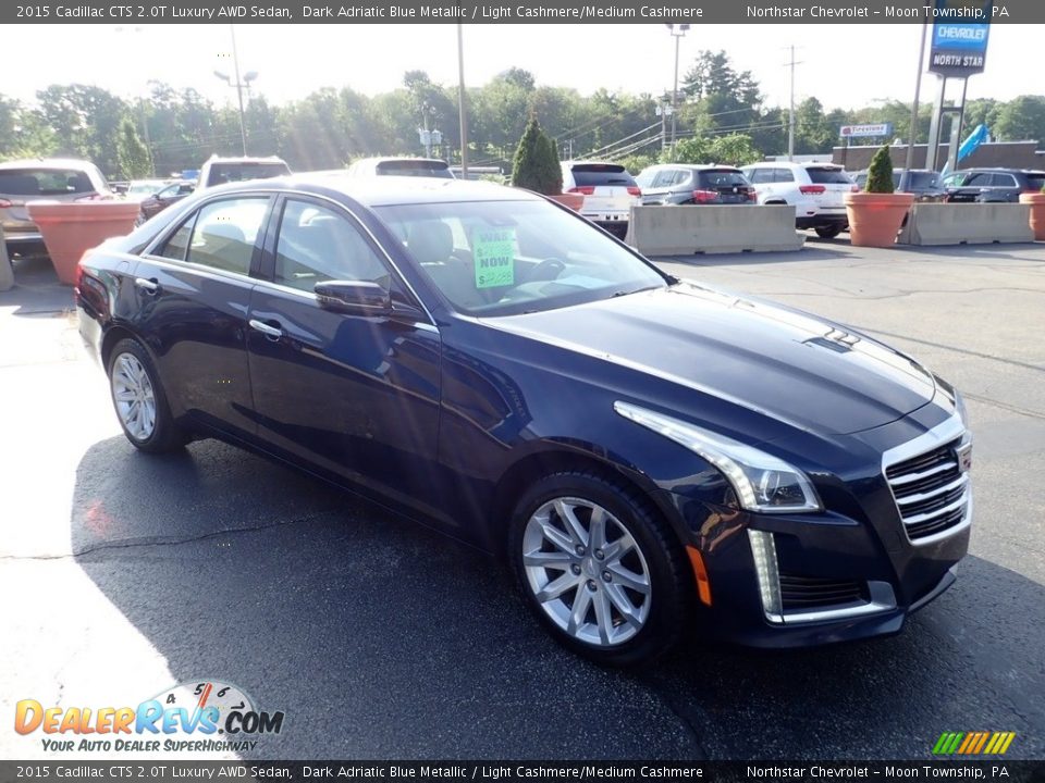 2015 Cadillac CTS 2.0T Luxury AWD Sedan Dark Adriatic Blue Metallic / Light Cashmere/Medium Cashmere Photo #11