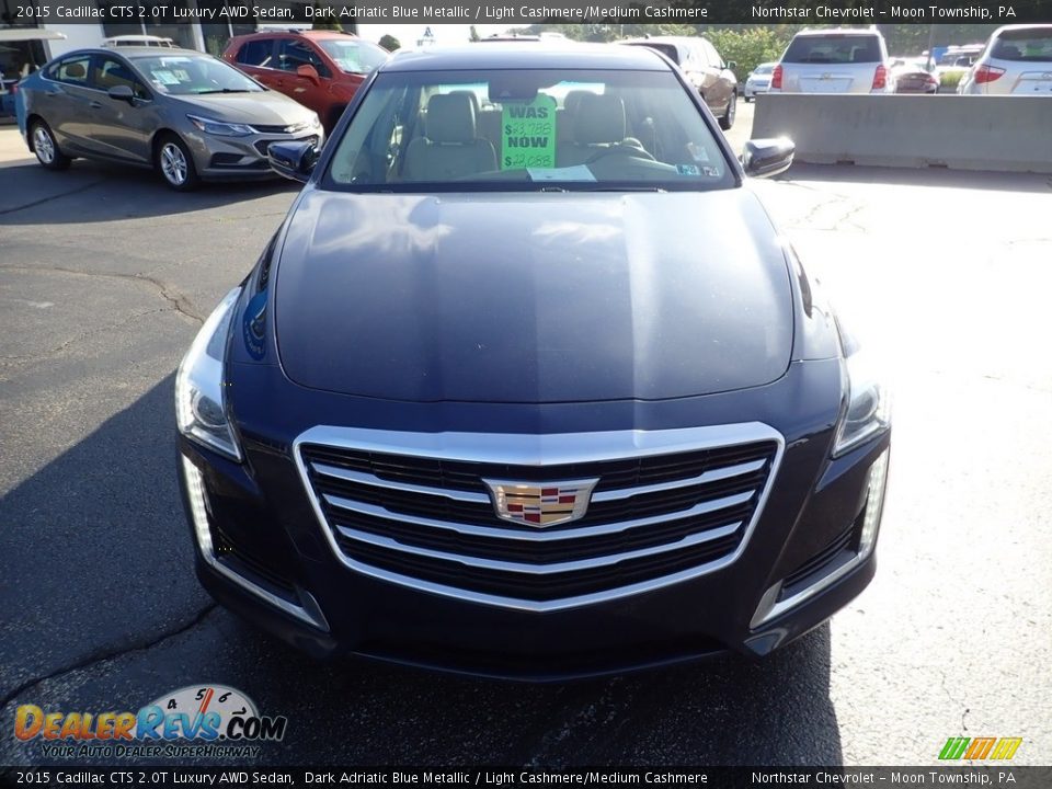 2015 Cadillac CTS 2.0T Luxury AWD Sedan Dark Adriatic Blue Metallic / Light Cashmere/Medium Cashmere Photo #12