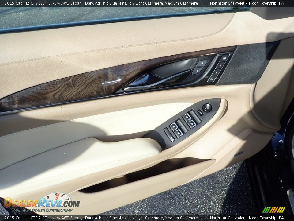 2015 Cadillac CTS 2.0T Luxury AWD Sedan Dark Adriatic Blue Metallic / Light Cashmere/Medium Cashmere Photo #22