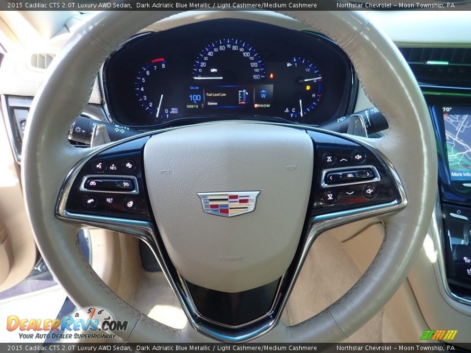 2015 Cadillac CTS 2.0T Luxury AWD Sedan Dark Adriatic Blue Metallic / Light Cashmere/Medium Cashmere Photo #25