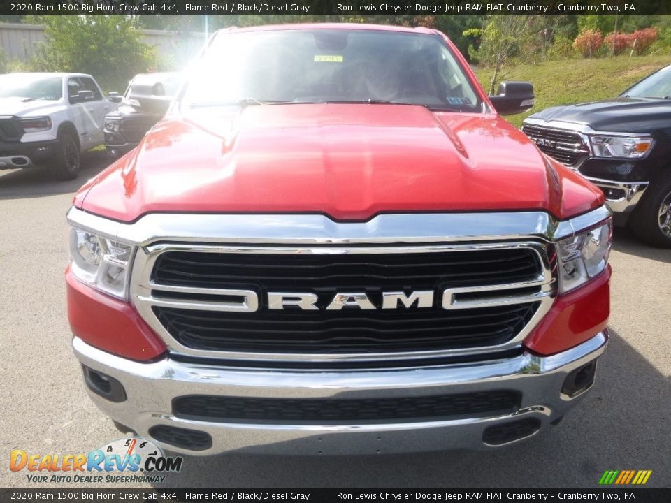 2020 Ram 1500 Big Horn Crew Cab 4x4 Flame Red / Black/Diesel Gray Photo #7