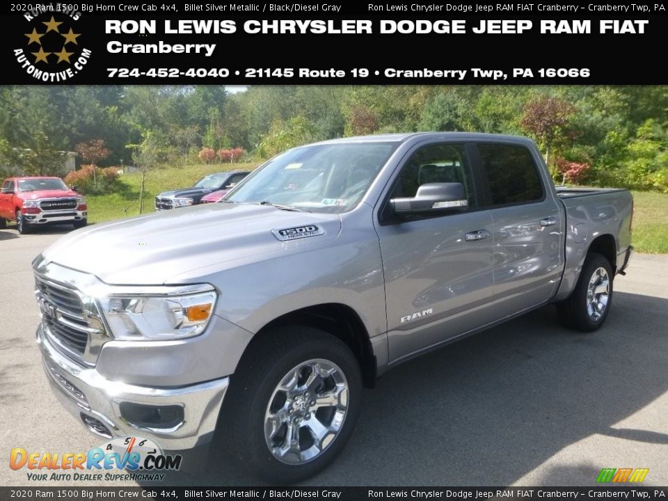 2020 Ram 1500 Big Horn Crew Cab 4x4 Billet Silver Metallic / Black/Diesel Gray Photo #1