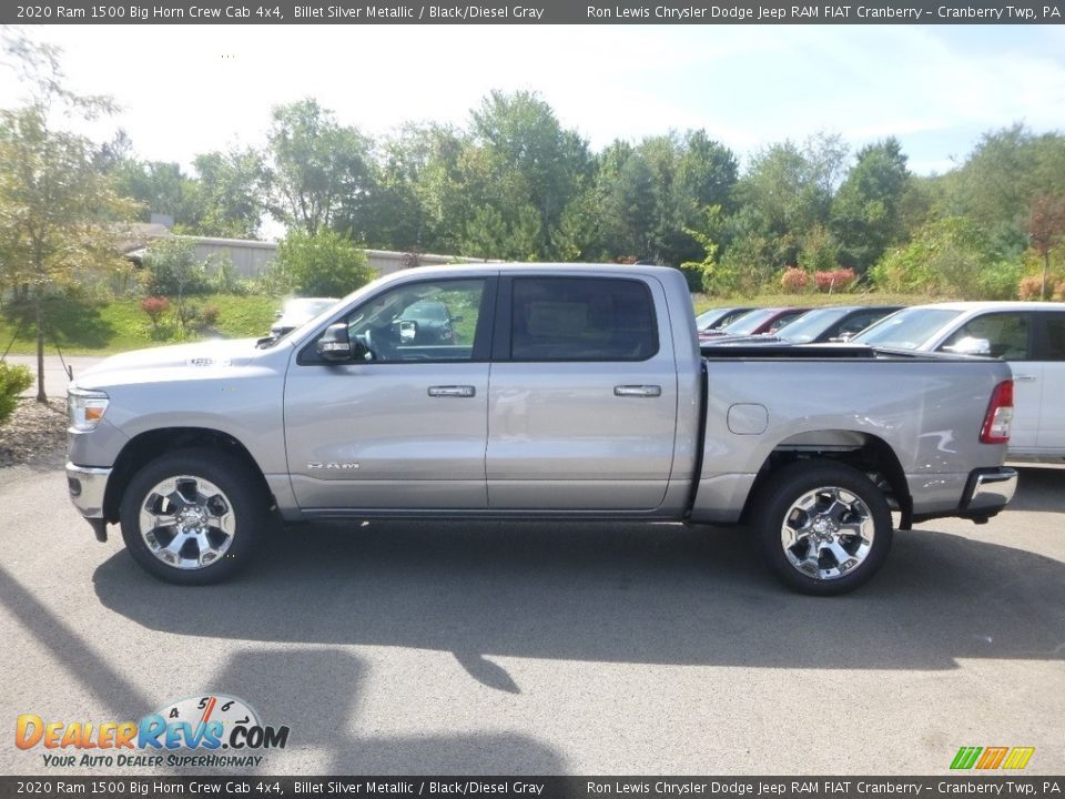 2020 Ram 1500 Big Horn Crew Cab 4x4 Billet Silver Metallic / Black/Diesel Gray Photo #2