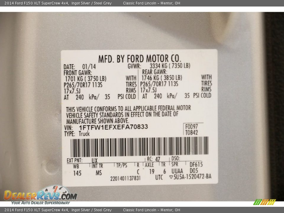 2014 Ford F150 XLT SuperCrew 4x4 Ingot Silver / Steel Grey Photo #22