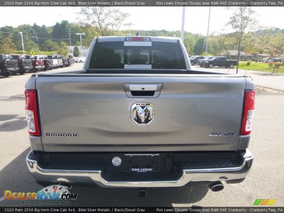 2020 Ram 1500 Big Horn Crew Cab 4x4 Billet Silver Metallic / Black/Diesel Gray Photo #4