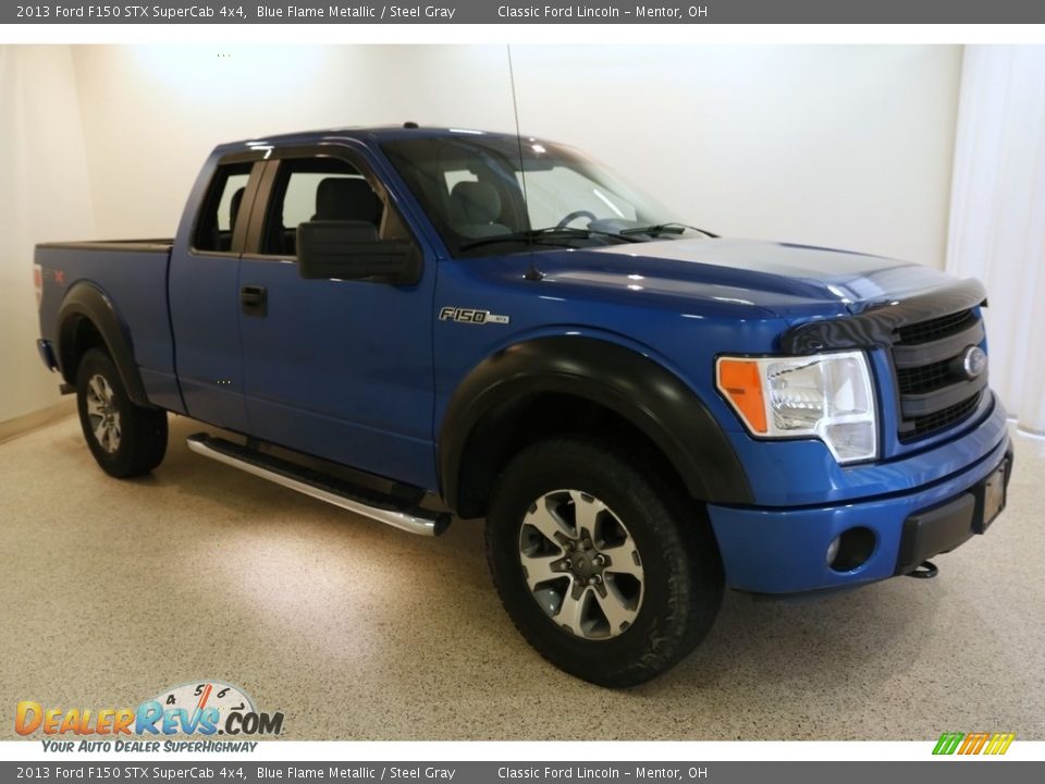 2013 Ford F150 STX SuperCab 4x4 Blue Flame Metallic / Steel Gray Photo #1