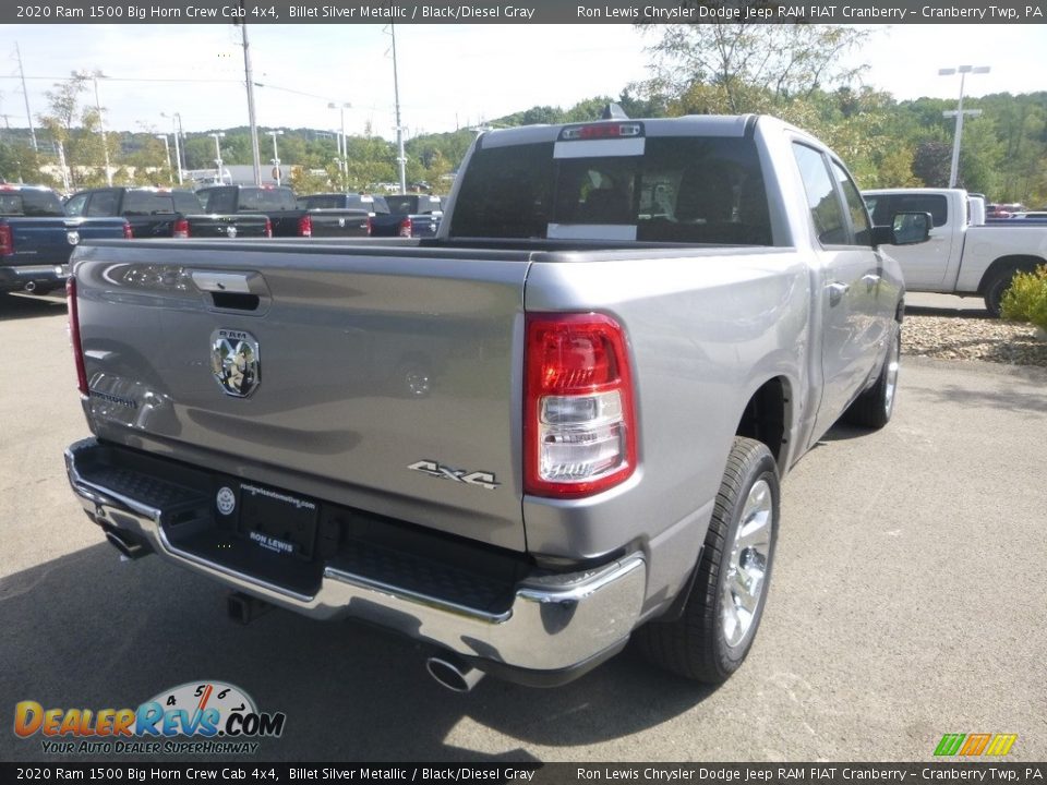 2020 Ram 1500 Big Horn Crew Cab 4x4 Billet Silver Metallic / Black/Diesel Gray Photo #5