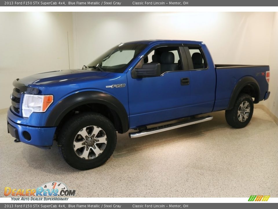 2013 Ford F150 STX SuperCab 4x4 Blue Flame Metallic / Steel Gray Photo #3