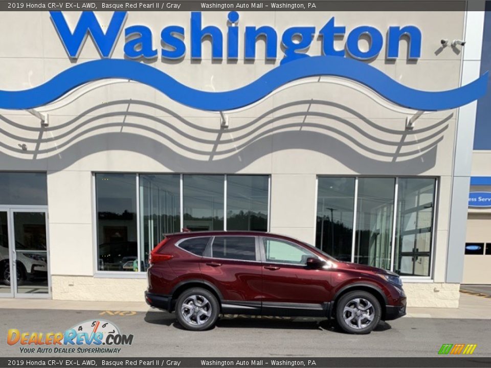 2019 Honda CR-V EX-L AWD Basque Red Pearl II / Gray Photo #1