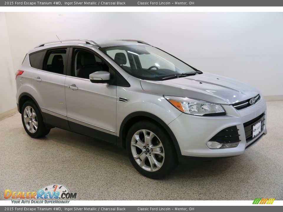 2015 Ford Escape Titanium 4WD Ingot Silver Metallic / Charcoal Black Photo #1