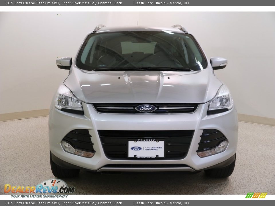 2015 Ford Escape Titanium 4WD Ingot Silver Metallic / Charcoal Black Photo #2