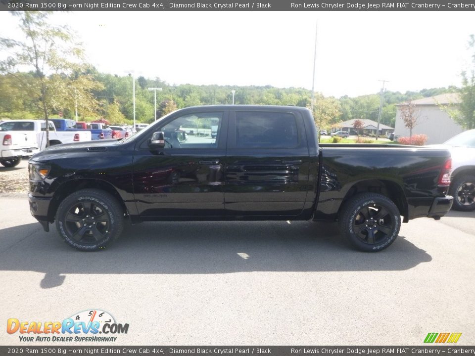 2020 Ram 1500 Big Horn Night Edition Crew Cab 4x4 Diamond Black Crystal Pearl / Black Photo #2