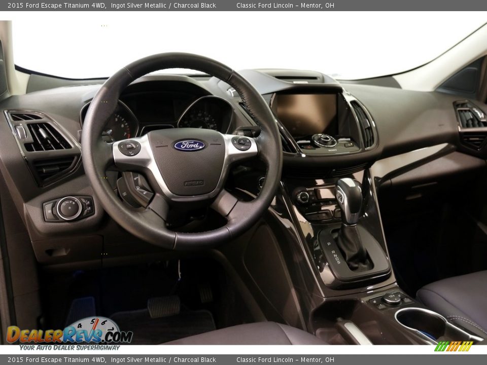 2015 Ford Escape Titanium 4WD Ingot Silver Metallic / Charcoal Black Photo #6