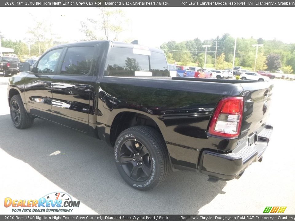 2020 Ram 1500 Big Horn Night Edition Crew Cab 4x4 Diamond Black Crystal Pearl / Black Photo #3