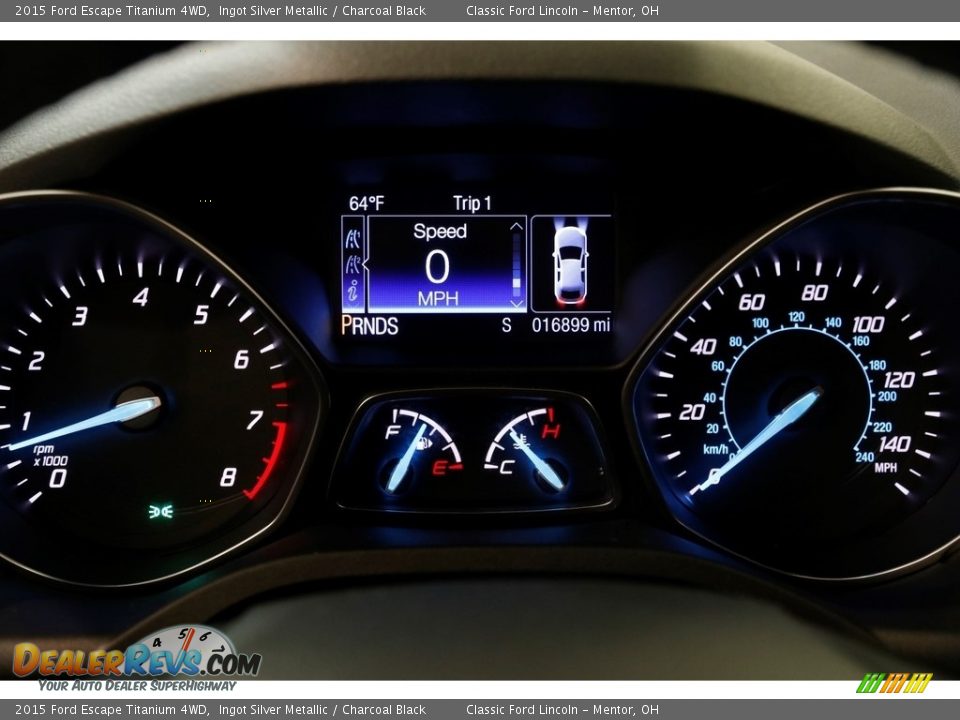 2015 Ford Escape Titanium 4WD Ingot Silver Metallic / Charcoal Black Photo #8