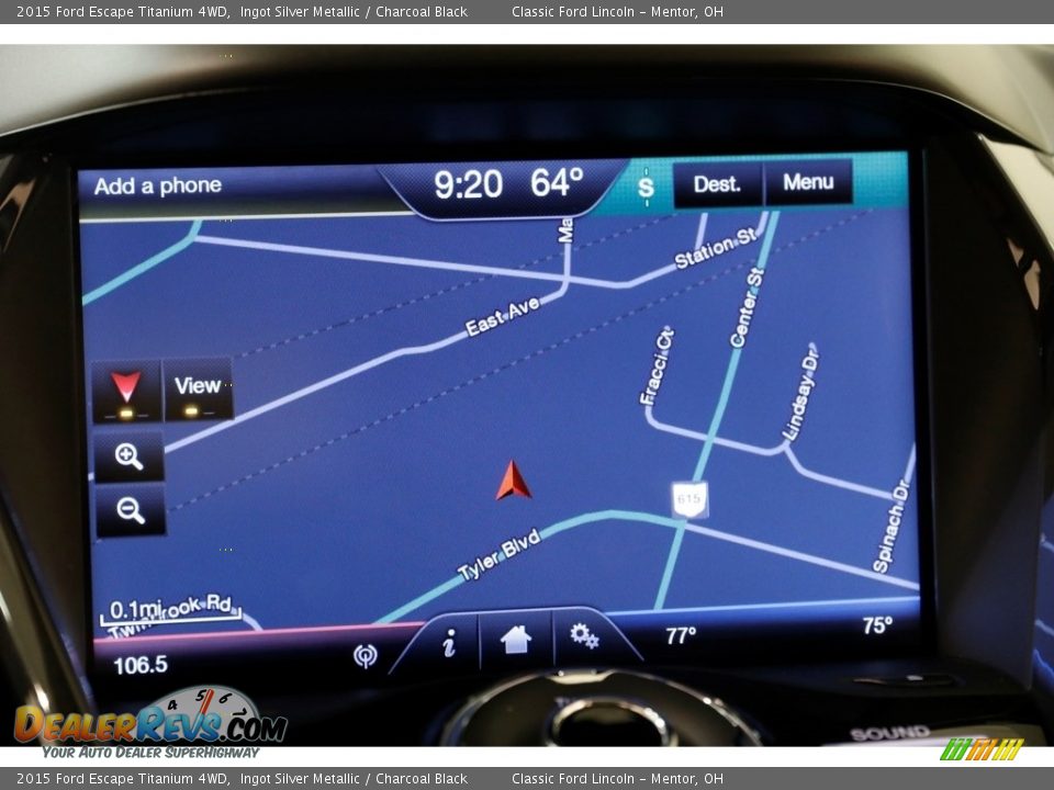 2015 Ford Escape Titanium 4WD Ingot Silver Metallic / Charcoal Black Photo #11