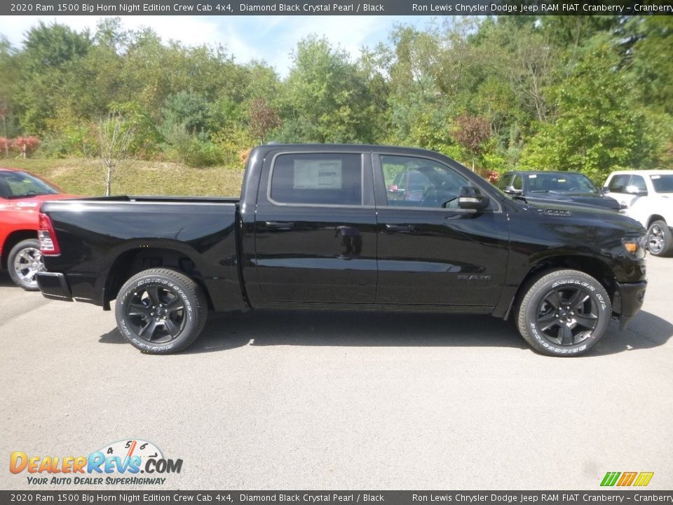 Diamond Black Crystal Pearl 2020 Ram 1500 Big Horn Night Edition Crew Cab 4x4 Photo #6