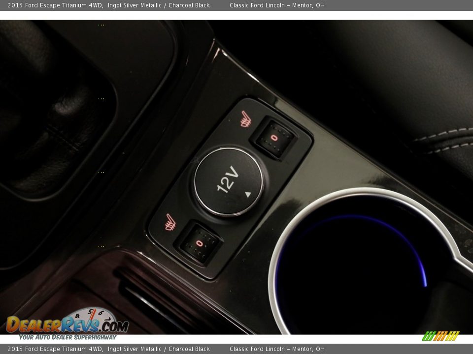 2015 Ford Escape Titanium 4WD Ingot Silver Metallic / Charcoal Black Photo #16