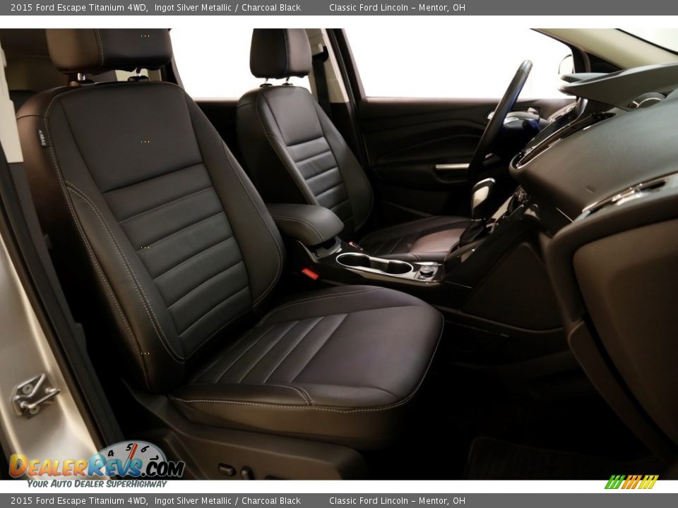 2015 Ford Escape Titanium 4WD Ingot Silver Metallic / Charcoal Black Photo #17