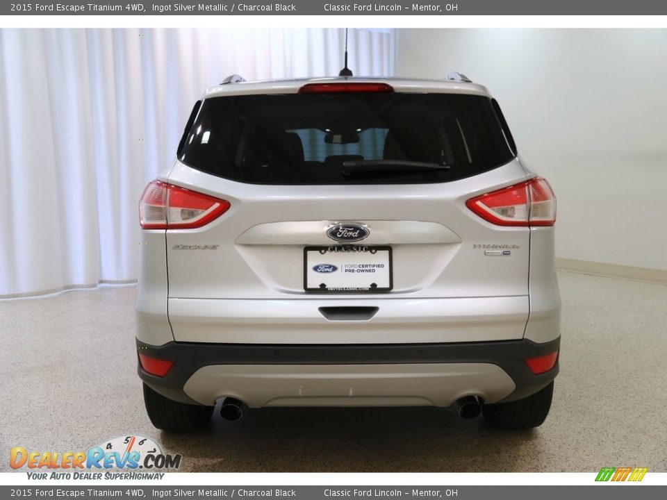 2015 Ford Escape Titanium 4WD Ingot Silver Metallic / Charcoal Black Photo #20