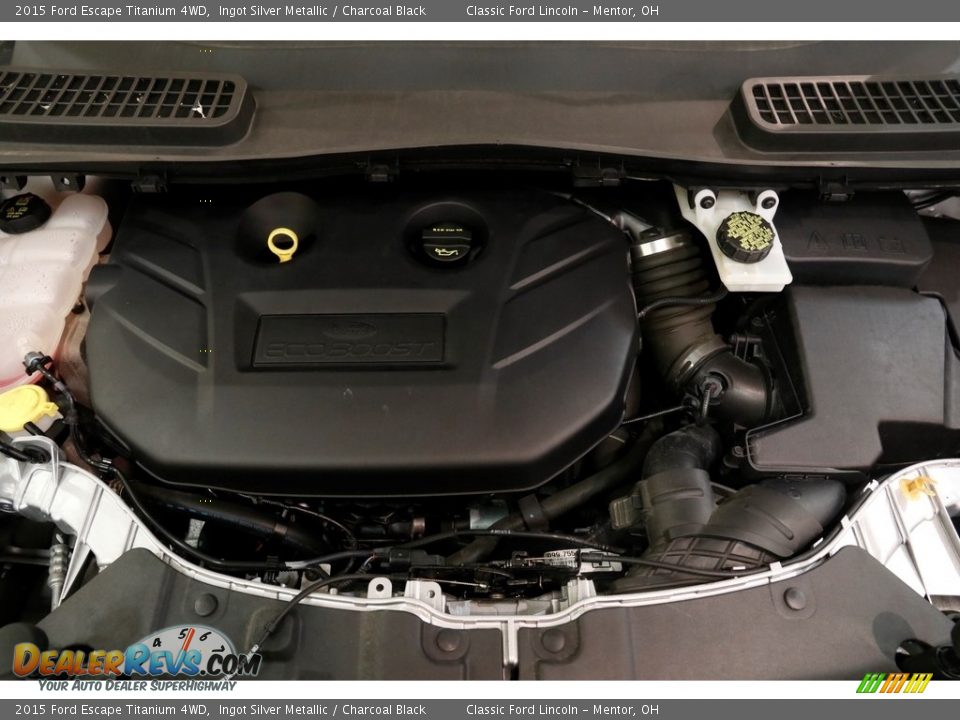 2015 Ford Escape Titanium 4WD Ingot Silver Metallic / Charcoal Black Photo #21