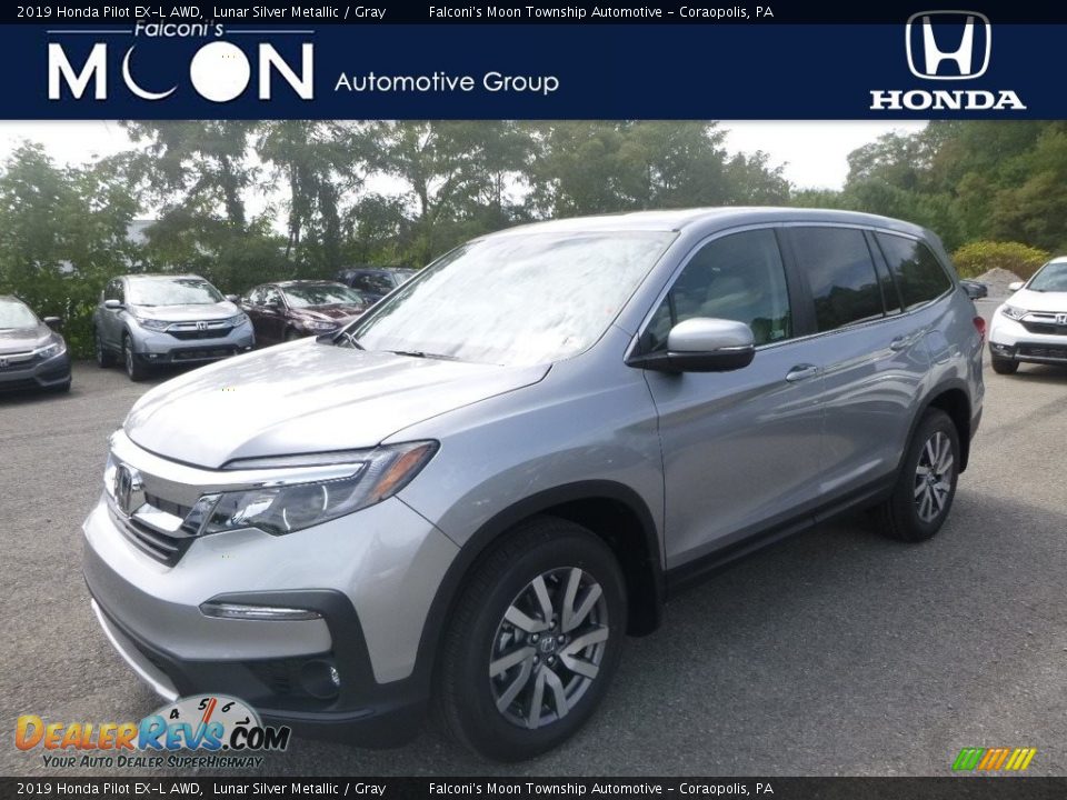 2019 Honda Pilot EX-L AWD Lunar Silver Metallic / Gray Photo #1
