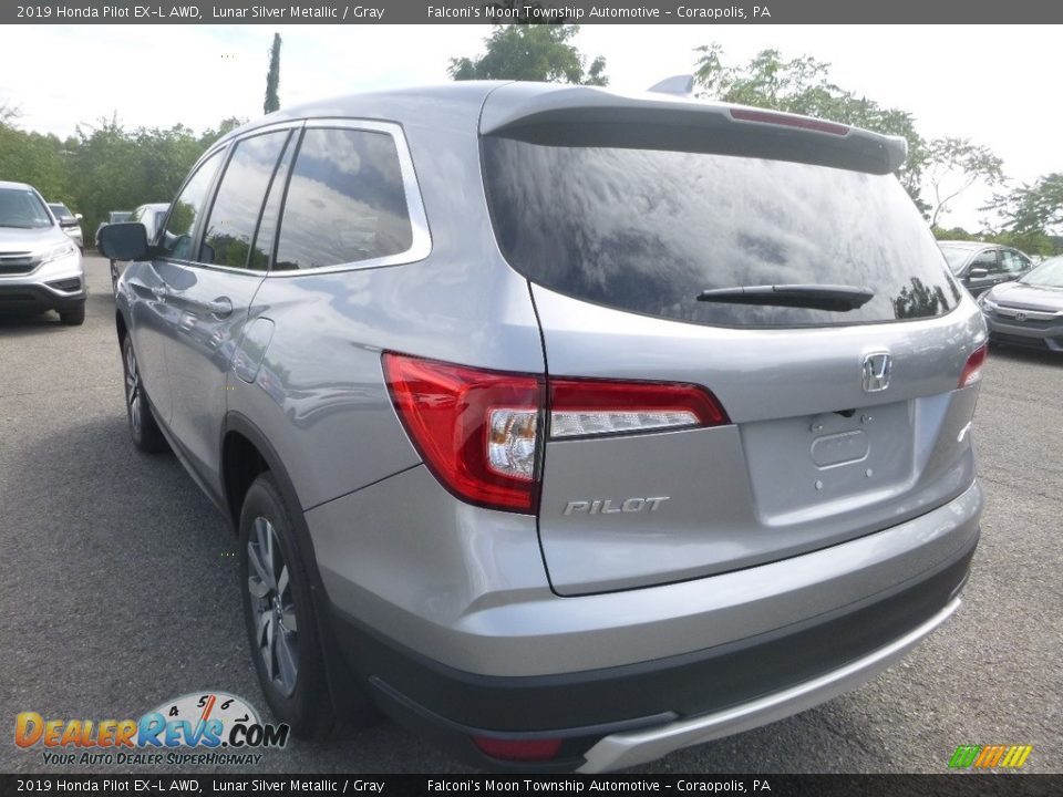 2019 Honda Pilot EX-L AWD Lunar Silver Metallic / Gray Photo #2