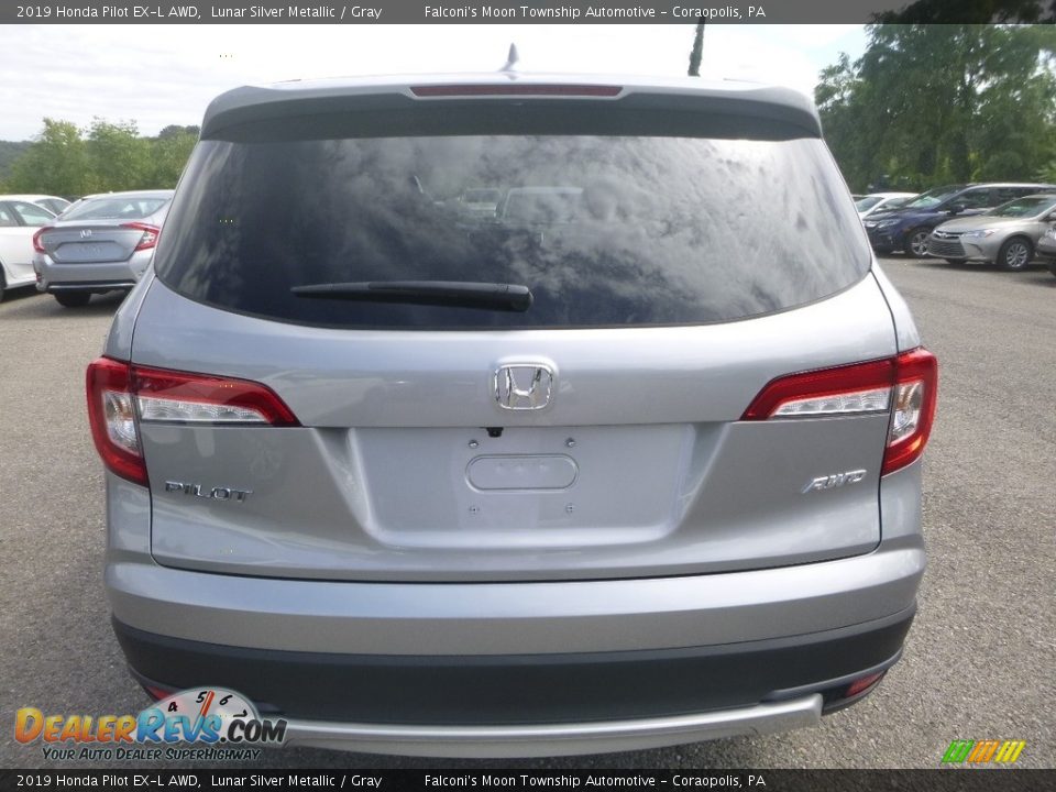 2019 Honda Pilot EX-L AWD Lunar Silver Metallic / Gray Photo #3