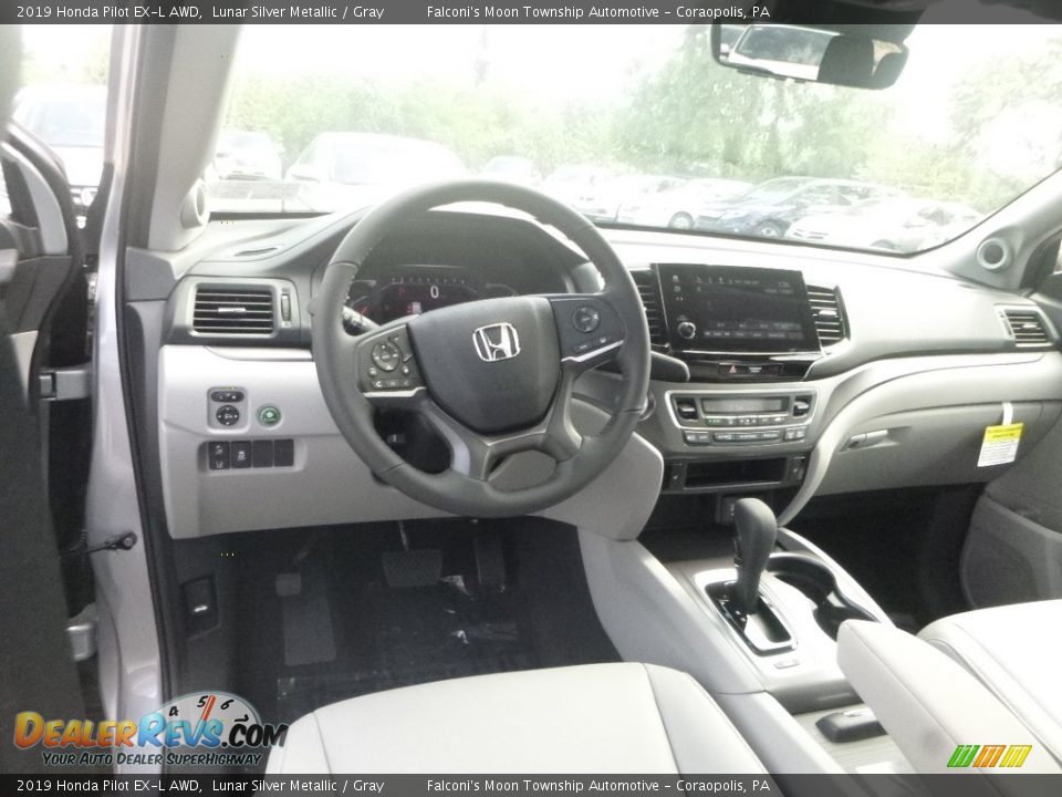 2019 Honda Pilot EX-L AWD Lunar Silver Metallic / Gray Photo #10