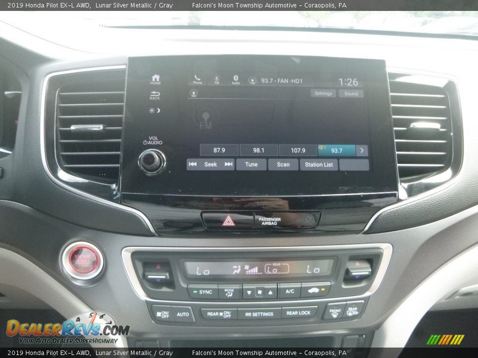 2019 Honda Pilot EX-L AWD Lunar Silver Metallic / Gray Photo #14