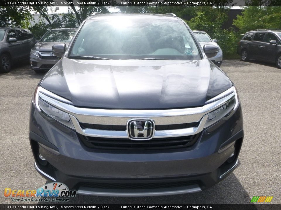 2019 Honda Pilot Touring AWD Modern Steel Metallic / Black Photo #6