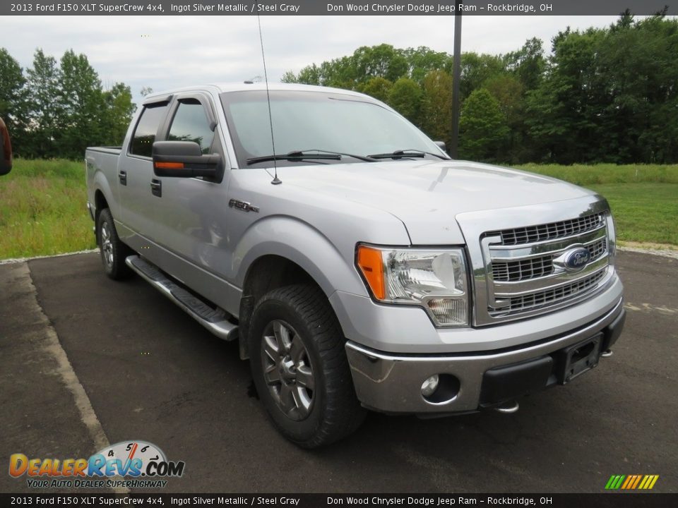2013 Ford F150 XLT SuperCrew 4x4 Ingot Silver Metallic / Steel Gray Photo #1