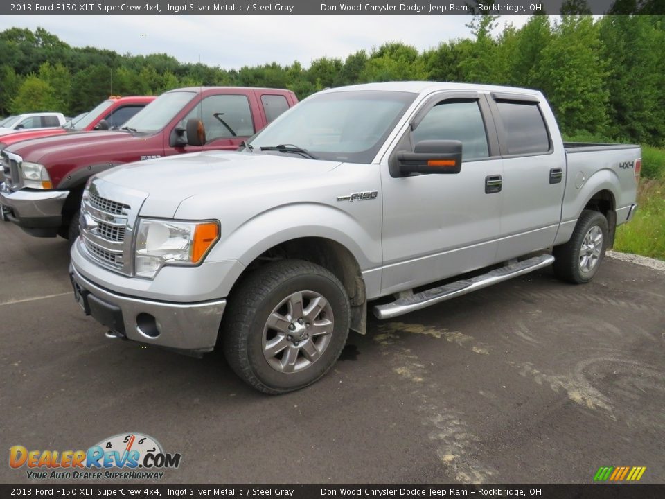 2013 Ford F150 XLT SuperCrew 4x4 Ingot Silver Metallic / Steel Gray Photo #2