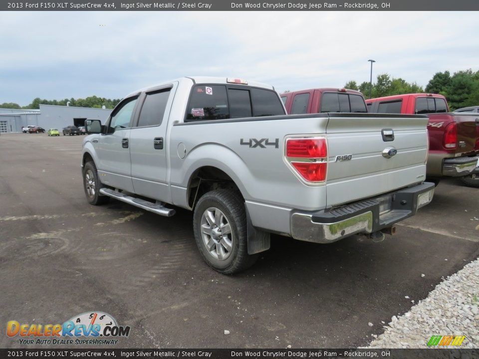 2013 Ford F150 XLT SuperCrew 4x4 Ingot Silver Metallic / Steel Gray Photo #5