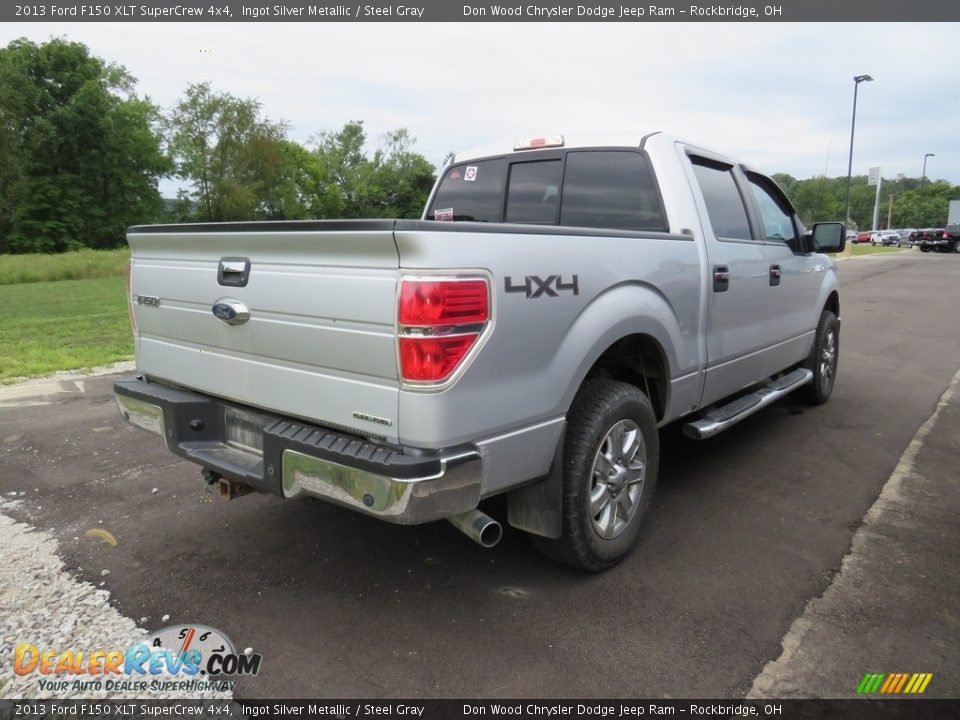2013 Ford F150 XLT SuperCrew 4x4 Ingot Silver Metallic / Steel Gray Photo #6