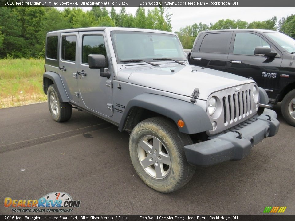 2016 Jeep Wrangler Unlimited Sport 4x4 Billet Silver Metallic / Black Photo #1