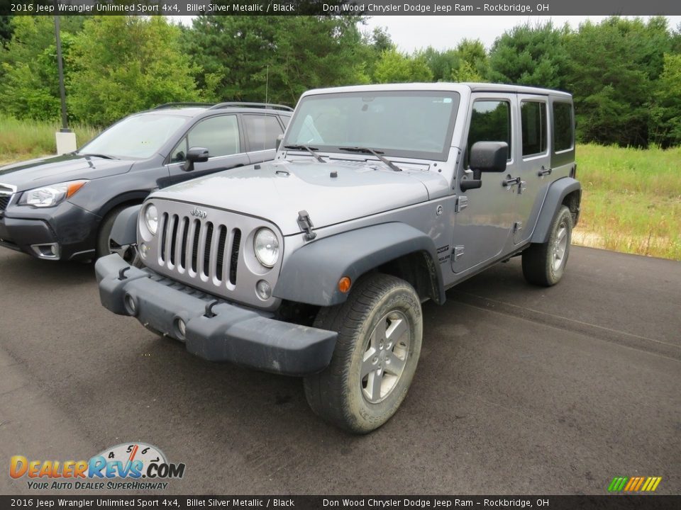 2016 Jeep Wrangler Unlimited Sport 4x4 Billet Silver Metallic / Black Photo #2