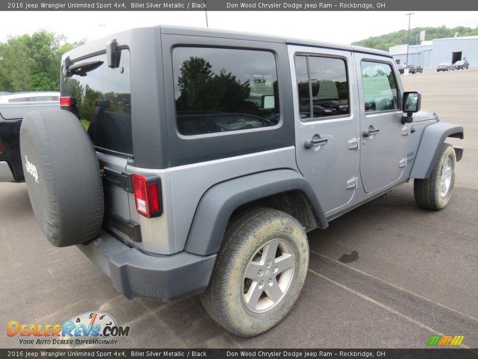 2016 Jeep Wrangler Unlimited Sport 4x4 Billet Silver Metallic / Black Photo #5