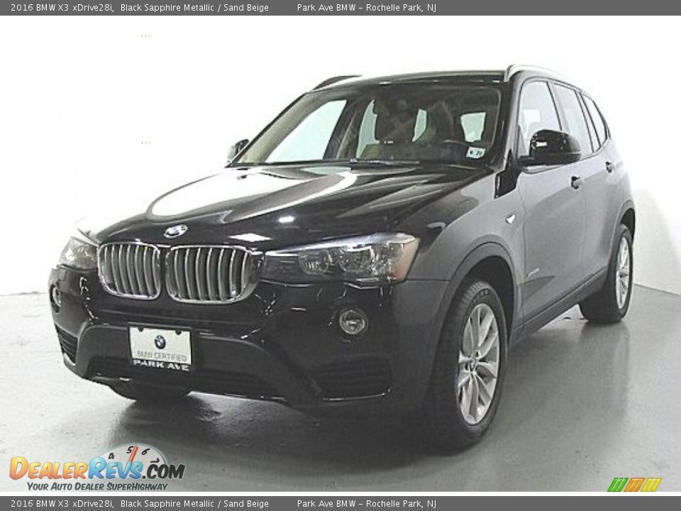 2016 BMW X3 xDrive28i Black Sapphire Metallic / Sand Beige Photo #1