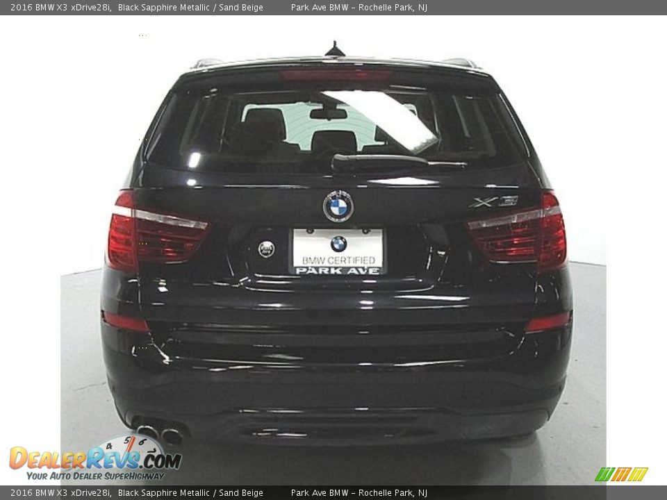 2016 BMW X3 xDrive28i Black Sapphire Metallic / Sand Beige Photo #3