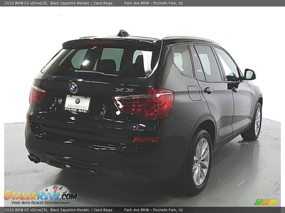 2016 BMW X3 xDrive28i Black Sapphire Metallic / Sand Beige Photo #4